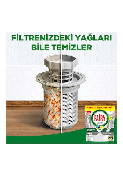 Fairy Platinum Limon Kokulu Bulaşık Makinesi Deterjanı 60 Tablet