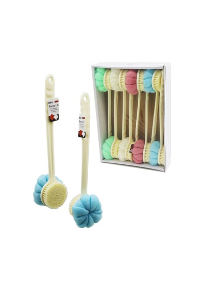 İbico İ21-094 2in1 Kullanım Plastik Saplı Banyo Lif & Duş Fırçası 38cm