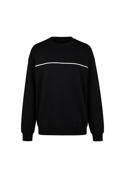 Trender Biyeli Basic O Yaka Siyah Erkek Sweatshirt 27kdt1000001