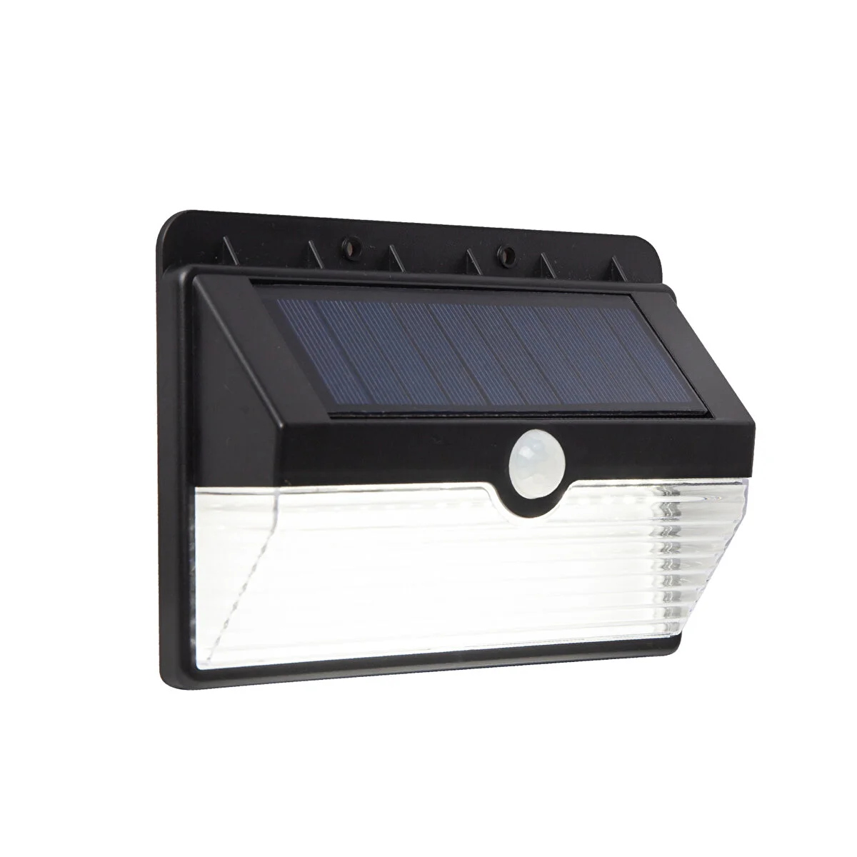 Hareket Sensörlü Solar Led Duvar Apliği Dış Mekan Bahçe Lambası Siyah