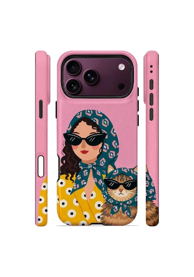 Velvoria Valestra Bohem Kedili Apple Apple iPhone Uyumlu 18 Pro Max Darbe Korumalı Kılıf Valestra Select - Bohem Kedili