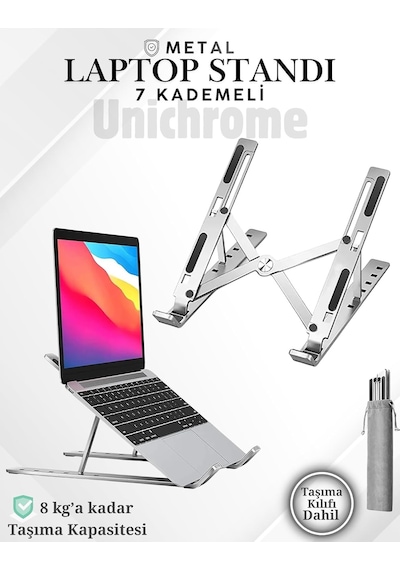 Laptop Yükseltici Metal Stand Ayarlanabilir Macbook Notebook Tablet Altlık Metal Dizüstü Bilgisayar Tutucu