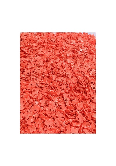 Orjinal Bitki Ağaç Parçaları: Yaprak: Plant Leaves: 100 Adet Mercan Rengi Coral Yaprak Parçası 32607