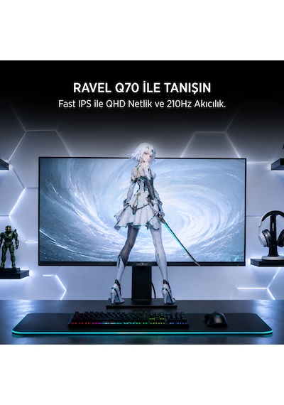 James Donkey Ravel Q70 27'' 210hz 1ms Gtg Fast Ips Qhd 2k Pivot Gaming Monitör Ölü Pikselde Anında Değişim