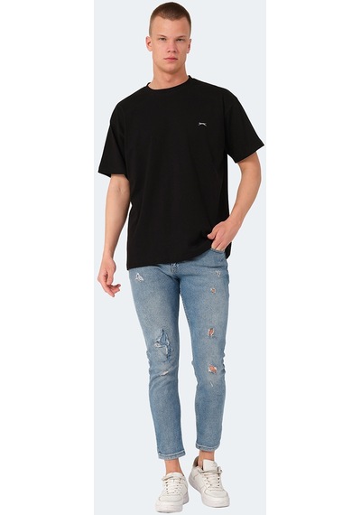 Slazenger KULANA Oversize Erkek Oversıze Siyah Tişört