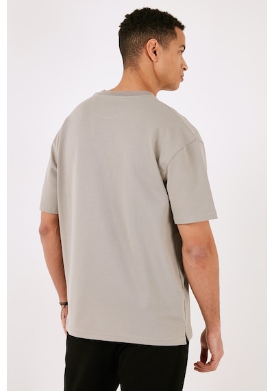 Buratti Pamuklu Bisiklet Yaka Relaxed Fit Basic Erkek T Shirt 5902610 Kül