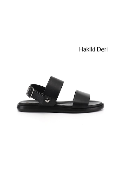 Gönderi(R) Gönderi R Erkek Siyah Tokalı Hakiki Deri Comfort Sandalet Dyma83242829