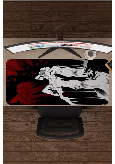 Devilman Crybaby Anime V4 - 90x40 Xxl Gaming Kauçuk Kaymaz Taban Mouse Pad Fare Altlığı
