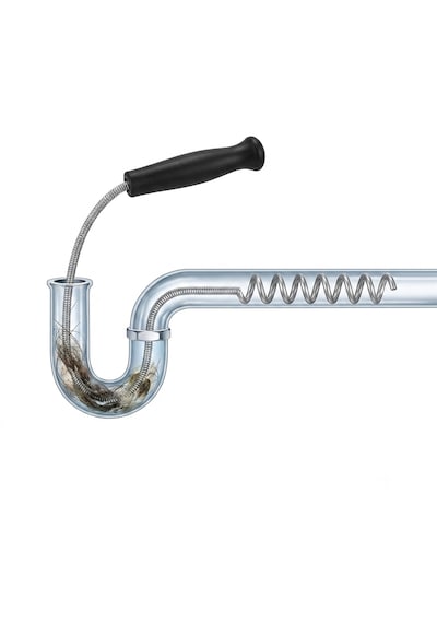 Kl Home Gider Açma Kiti - 3 Metre Metal Lavabo Açma Teli Ve Beybi Temizlik Eldiveni Açık Gri