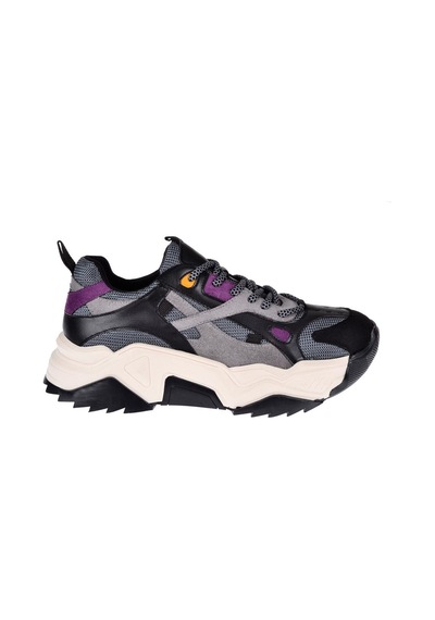 Pullman Kadın Spor Ayakkabı Sneaker Sms-65137 Siyah Mor-siyah Mor Siyah - Mor