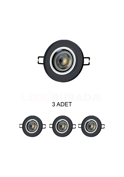 Cata Ct-6646 Dekoratif Cam Spot Kasası Zambak Gu10 - 3 Lü Paket