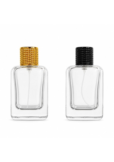 20 Adet Boş Cam Parfüm Şişe, 100 Ml, Klass Kare Model, Şeffaf, Geçmeli