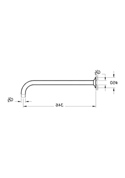 Uzun Krom Duş Başlığı Dirseği - 346 Mm 6998