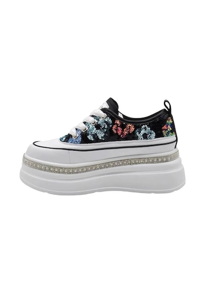 Guja 25y423-6 Gizli Dolgu Pulpayetli Kadın Sneaker Ayakkabı Siyah