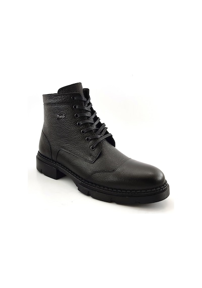 Fosco 2901 Hakiki Deri Günlük Erkek Bot-siyah-siyah Siyah