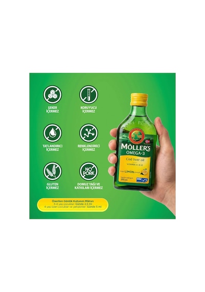 Möller's Omega-3 Balik Yagi Surubu Limonlu 150 Ml 2 Adet