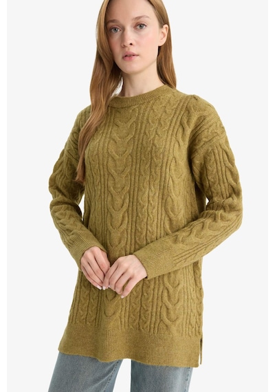 Defacto Relax Fit Bisiklet Yaka Triko Tunik F4530ax25wngn730 Yeşil Defacto Relax Fit Bisiklet Yaka Triko Tunik F4530ax25wngn730 Yeşil