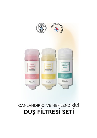 Bibimcos Shower Filter Trio Set - Canlandırıcı Ve Nemlendirici Üçlü Duş Filtresi Seti Kokusuz