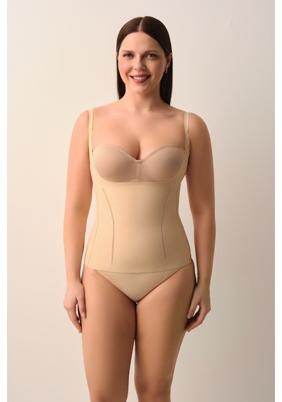 Suwen Yeni Nesil Lazer Kesim İz Bırakmayan İnce Dokulu Atlet Korse Sw9003089 Ten