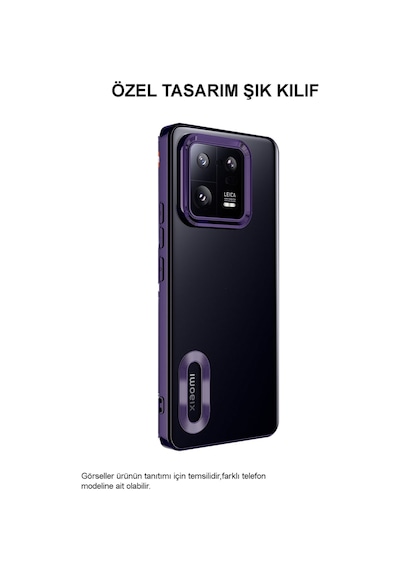 Xiaomi Redmi Note 8 Yanları Renkli Lens Korumalı Logo Gösteren Luxury Silikon Kılıf - Lacivert