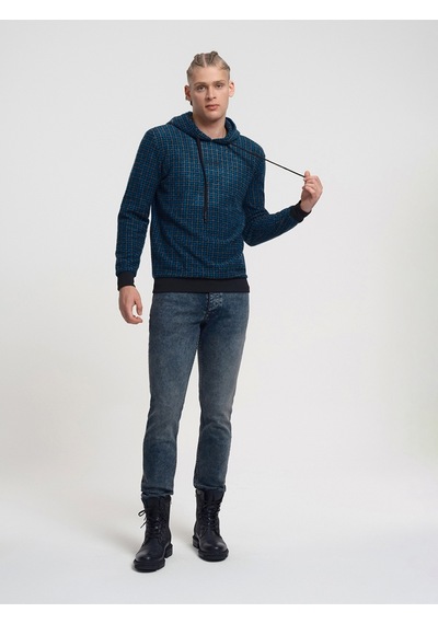 Regular Fit Erkek Sweatshirt Petrol Mavisi