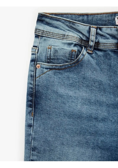 Koton Yüksek Bel Skinny İndigo Kadın Jean Pantolon 6wal40026md Indigo