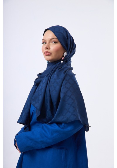 Mirsoy Scarf Lina Modern Desen Şal Lacivert