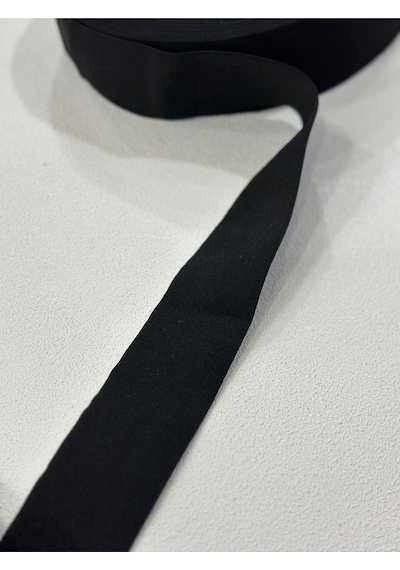 4.5 Cm Dokuma Lastik Siyah 5 Metre