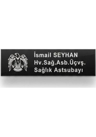 Seyhan Askeri Malzeme Yaka İsimliği - Hava Kuvvetleri Arkası Mıknatıslı İsimlik - Sağlık Personeli İsimliği Beyaz