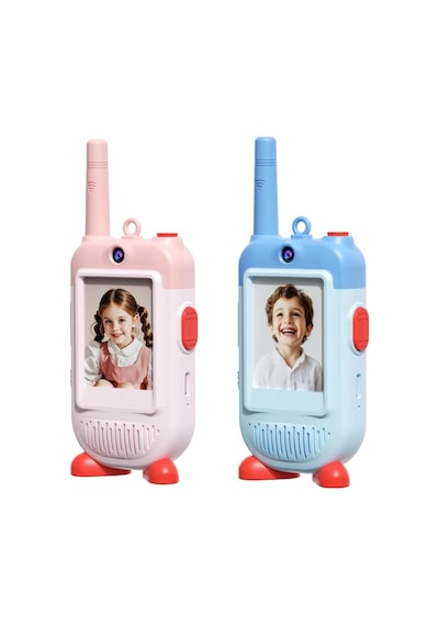 Çok Fonksiyonlu Görüntülü Çocuk Telsizi Walkie Talkie İnterkom İkili Paket