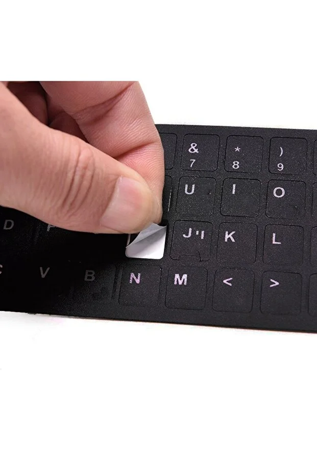 1 Adet Türkçe Q Klavye Sticker Notebook Pc Uyumlu Klavye Etiketi Silinmez Yapışkanlı Türkçe Harfler