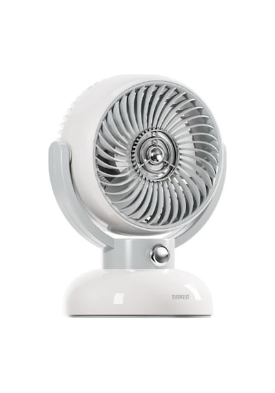 Everest Efn12 Krem 1200mah 3 Hız Kademe Led Işıklı Retro Masaüstü Usb Fan