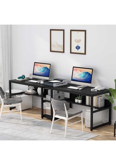 Zizuva Zizuva Tasarım Kitaplıkla Bölmeli Modern 2 Kişilik Çalışma Masa (541023960) Zizuva Zizuva Tasarım Kitaplıkla Bölmeli Modern 2 Kişilik Çalışma Masa (541023960)