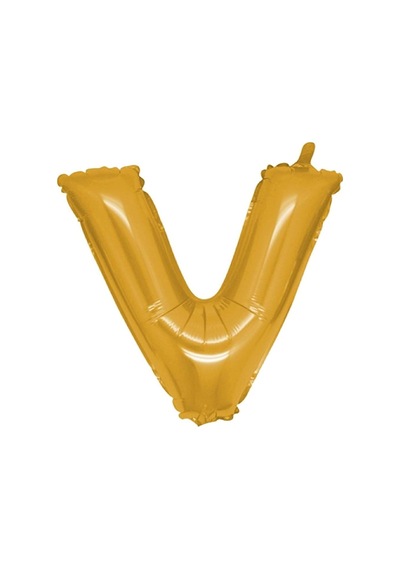 34 İnç V Gold Renk Harf Folyo Balon