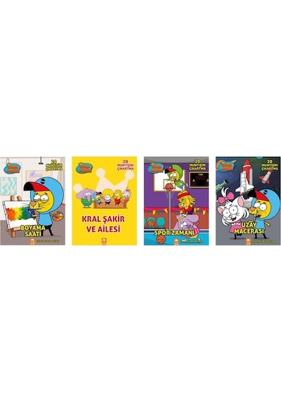 Kral Şakir Boyama Seti-4 Kitap Takım- Eksik Parça