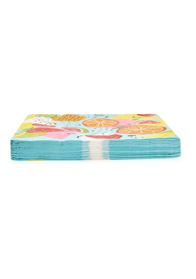 Excellentt Houseware Meyve Baskılı 16'lı Peçete - Asorti - 33x33 Cm Renkli