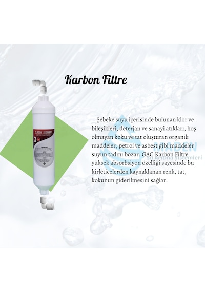 Tüm Kapalı Kasa Su Arıtma Cihazlarına Uyumlu 3'lü Filtre Seti