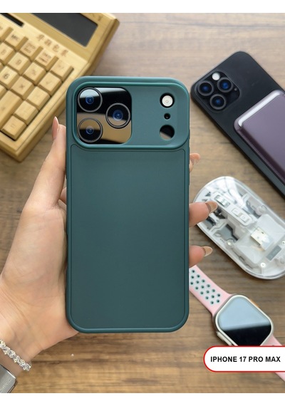 Apple iPhone 17 Pro Max Uyumlu Kamera Korumalı Darbeye Dayanıklı Renk Atmayan Keep Silikon Kılıf Haki
