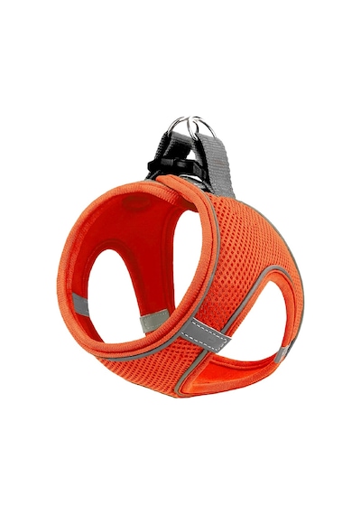 Mita Air Mesh Kedi Köpek Göğüs Tasması Çift Reflektörlü, Terletmeyen Neon Turuncu