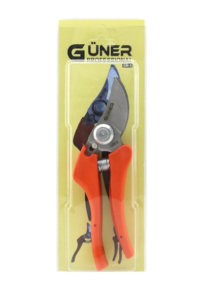 Geniş Ağızlı Bağ Makası - Metal - Turuncu Saplı Diğer