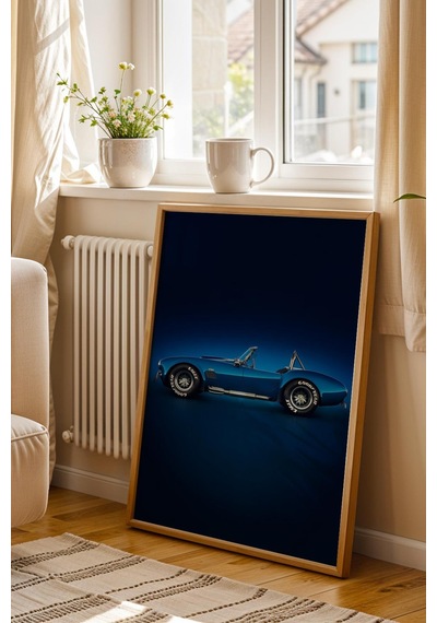Saturn Shelby Cobra 427 Sc Araba Çerçeveli Tablo Erkek Odası Ve Garaj Dekoru Classic Car Collection