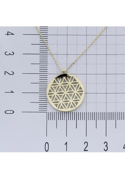 14k Altın Yaşam Çiçeği Kolye 4n31133 Sarı