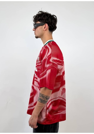 Zaee Portugal 7 Oversize Foootball Jearsy Forma Kırmızı
