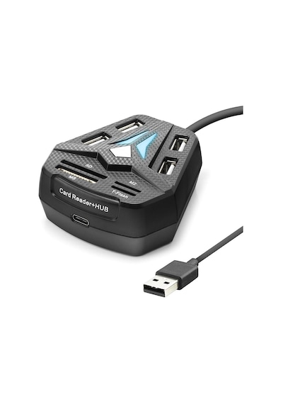 Usb Hub Kart Okuyucu 8 Port Siyah A068b Evimdeyokyok