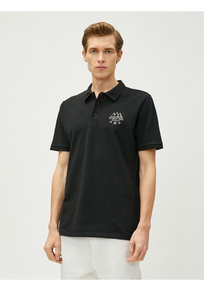 Koton Polo Yaka Tişört Dar Kesim Düğmeli Kısa Kollu Manzara Işlemeli Siyah 3Sam10057Mk 3Sam10057Mk999 Siyah Koton Polo Yaka Tişört Dar Kesim Düğmeli Kısa Kollu Manzara Işlemeli Siyah 3Sam10057Mk 3Sam10057Mk999 Siyah