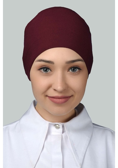 Altobeh Kadın Pratik Dikişsiz Bağcıklı Kaymayan Tesettür Penye Bone - Bordo Altobeh Kadın Pratik Dikişsiz Bağcıklı Kaymayan Tesettür Penye Bone - Bordo