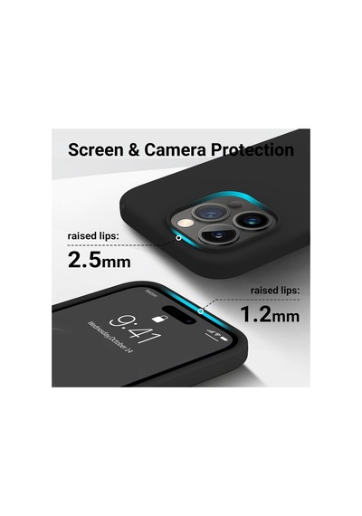 Apple iPhone Uyumlu 15 Pro Max Lansman Kılıf, Kadife İç Doku, Soft Yumuşak Liquid Silikon