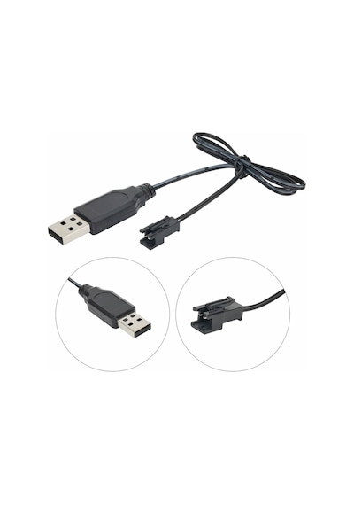 3.7v / 3.6v Lityum Pil Usb Şarj Kablosu Jst Sm-2p Soket Lipo Batarya Rc Quadcopter Drone Helikopter