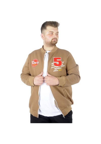 Mode Xl Büyük Beden Erkek Kolej Mont Doc's Five 22606 Sütlükahve 001