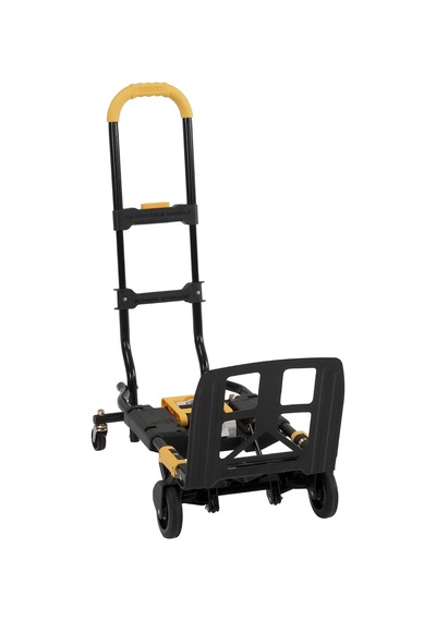 Tr 12225ygb1e 2'si 1 Arada Katlanır El Arabası, 300 Lb. Kapasite, Uzatılabilir Saplı Çok Pozisyonlu, Sarı